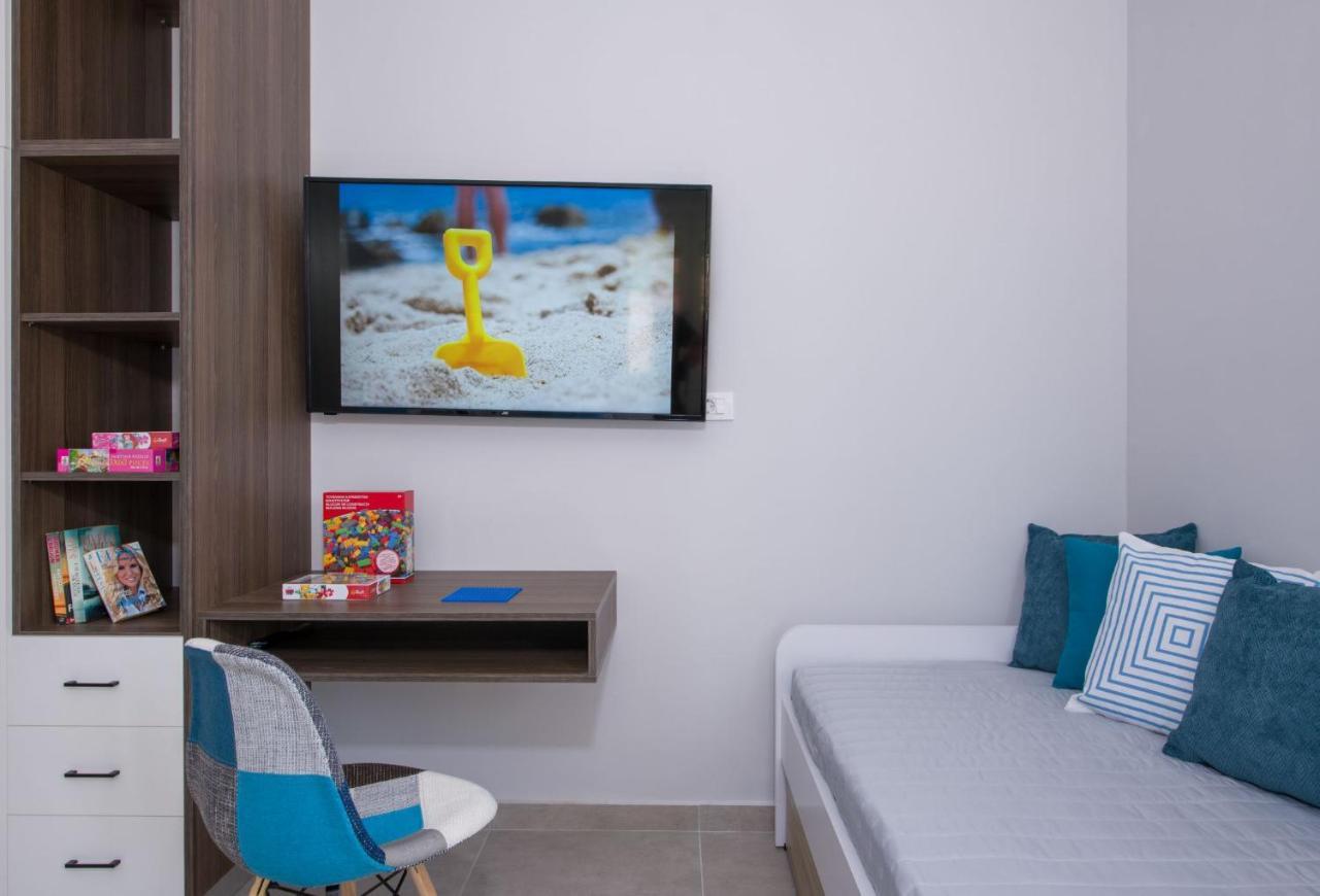 Luxury Villa Eva-Mari With Jacuzzi, 50M From The Beach Stalos Luaran gambar
