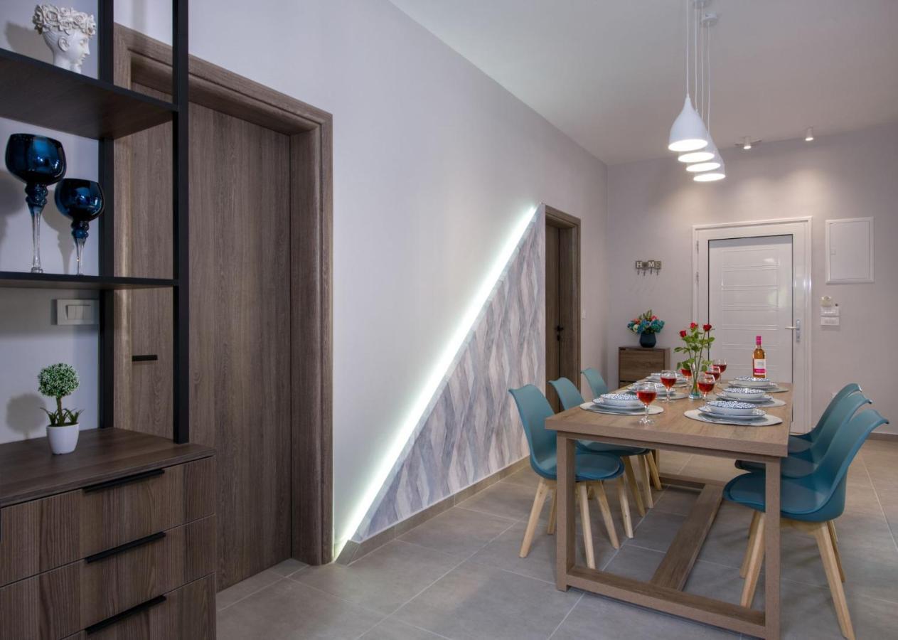 Luxury Villa Eva-Mari With Jacuzzi, 50M From The Beach Stalos Luaran gambar