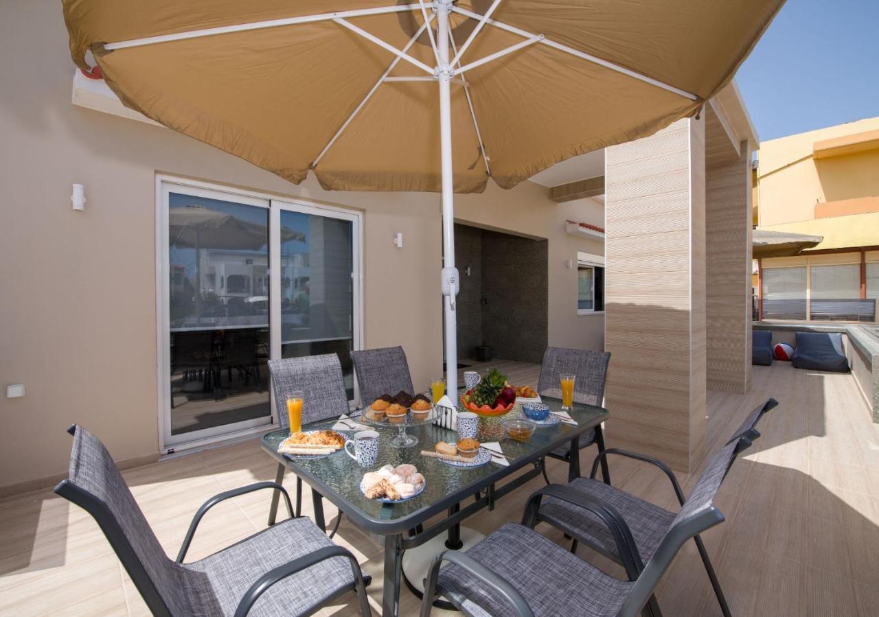 Luxury Villa Eva-Mari With Jacuzzi, 50M From The Beach Stalos Luaran gambar