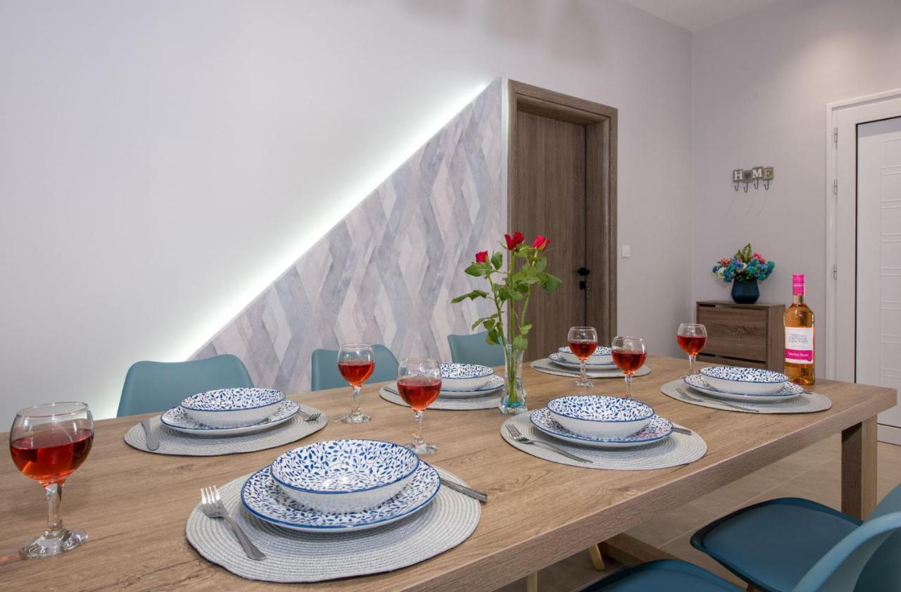 Luxury Villa Eva-Mari With Jacuzzi, 50M From The Beach Stalos Luaran gambar