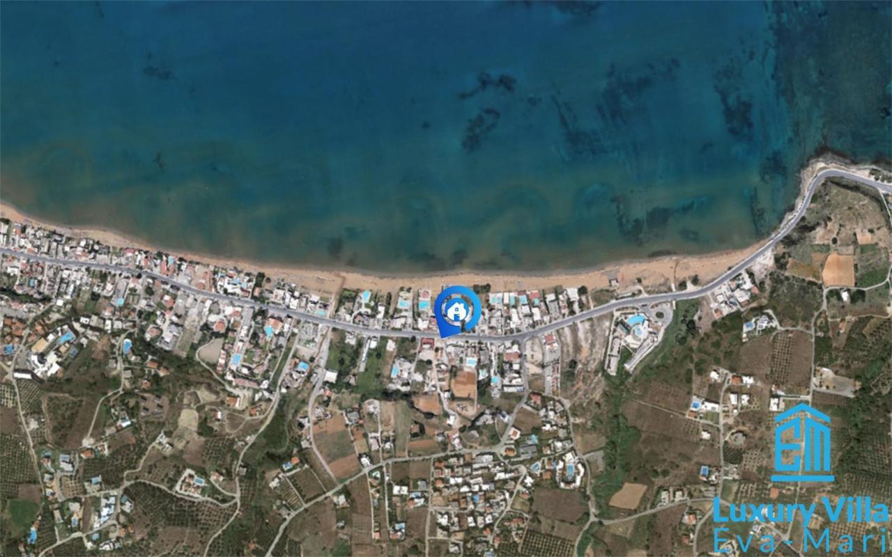 Luxury Villa Eva-Mari With Jacuzzi, 50M From The Beach Stalos Luaran gambar