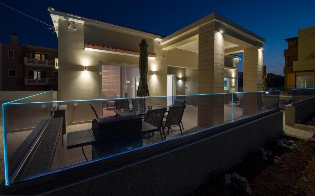 Luxury Villa Eva-Mari With Jacuzzi, 50M From The Beach Stalos Luaran gambar
