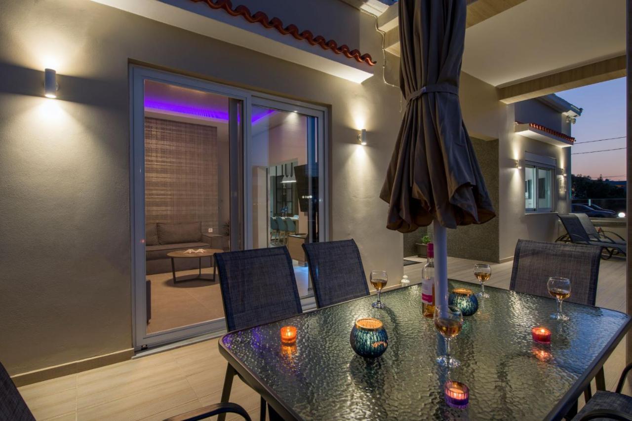 Luxury Villa Eva-Mari With Jacuzzi, 50M From The Beach Stalos Luaran gambar