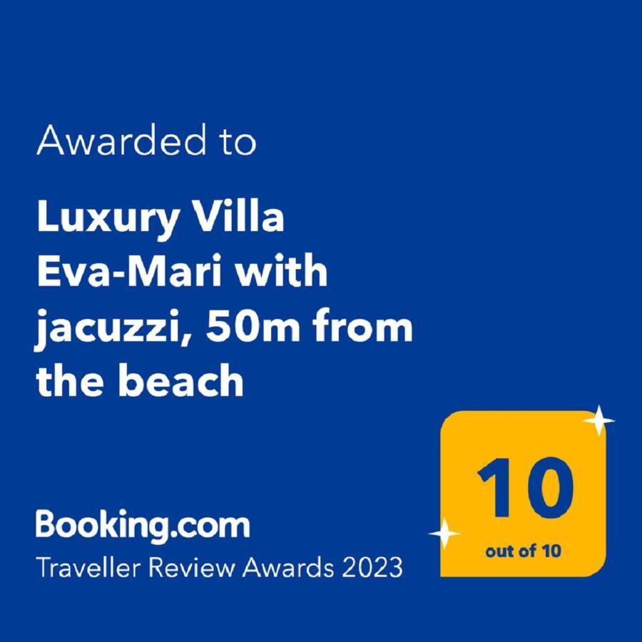 Luxury Villa Eva-Mari With Jacuzzi, 50M From The Beach Stalos Luaran gambar