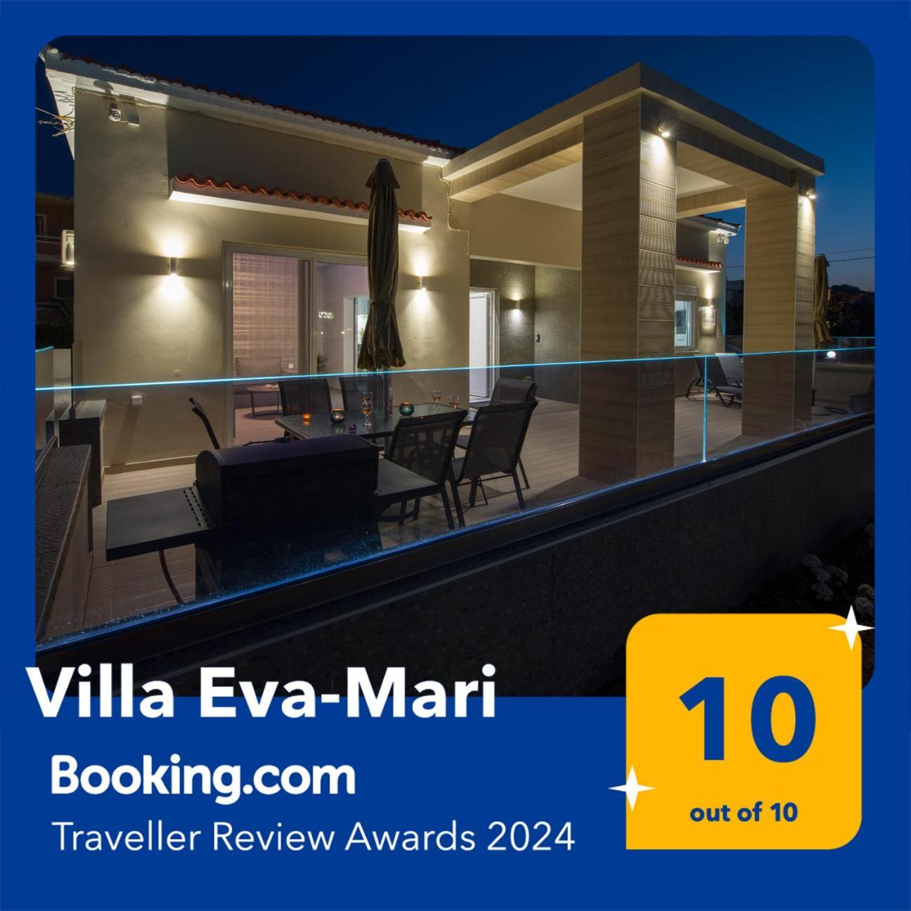 Luxury Villa Eva-Mari With Jacuzzi, 50M From The Beach Stalos Luaran gambar