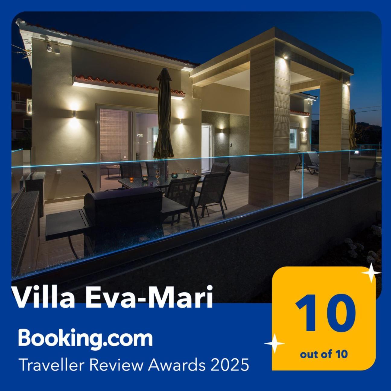 Luxury Villa Eva-Mari With Jacuzzi, 50M From The Beach Stalos Luaran gambar
